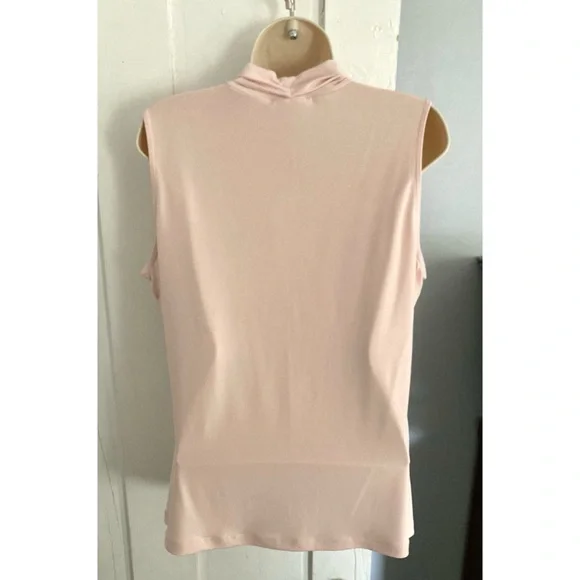 Calvin Klein Blush Pink Layering Shell/Tank Top Sleeveless Blouse Medium - Picture 4 of 11